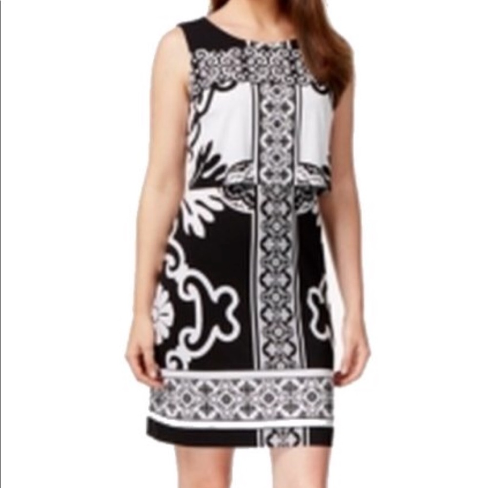 Alfani Black and White Dress